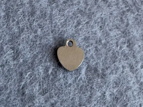 Підвіска Серце 6 мм - 10 шт