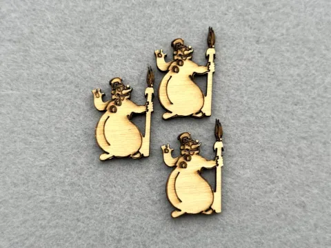 Декор з фанери "Сніговик" - 40 шт