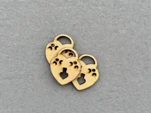 Декор із фанери "Серце" - 40 шт