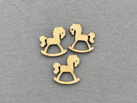 Декор з фанери "Коник" - 40 шт