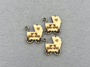 Декор з фанери "Коляска" - 40 шт