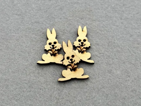 Декор із фанери "Зайчик" - 40 шт