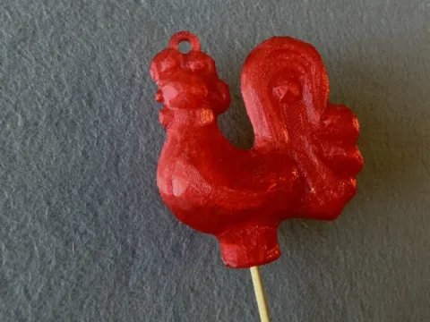 Брелок Півник надрукований на 3Д принтері