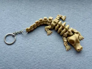 Брелок Скелет Крокодила надруковано на 3Д принтері