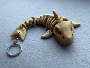 Брелок Скелет Акули надруковано на 3Д принтері