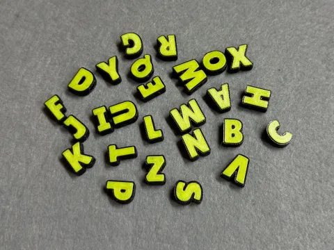 Намистини пластикові - Алфавіт - 15мм