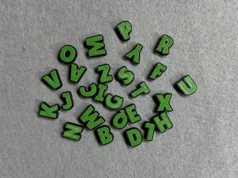 Намистини пластикові - Алфавіт - 15мм