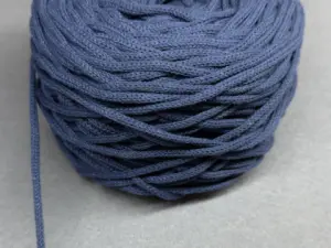 Бавовняний Круглий Шнур, Синій, 4мм, 100 метрів